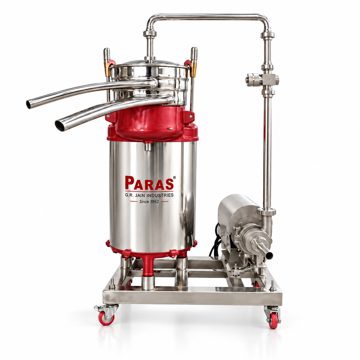 PARAS cream separator with pump-fed milk supply