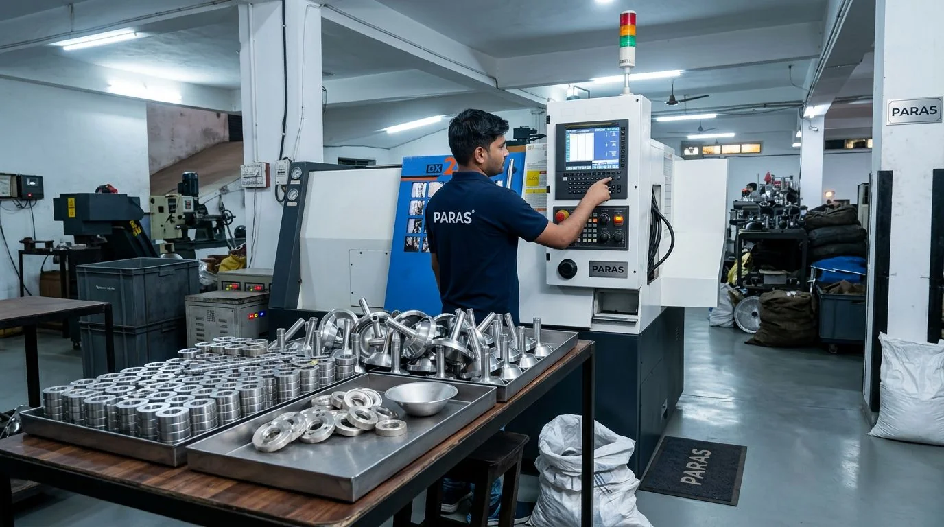PARAS CNC machining infrastructure for stainless steel dairy machinery components