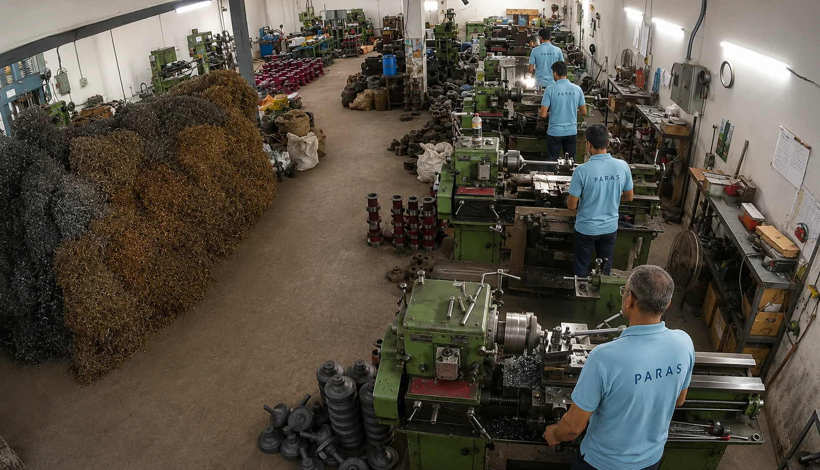 PARAS lathe section for turning dairy machinery components