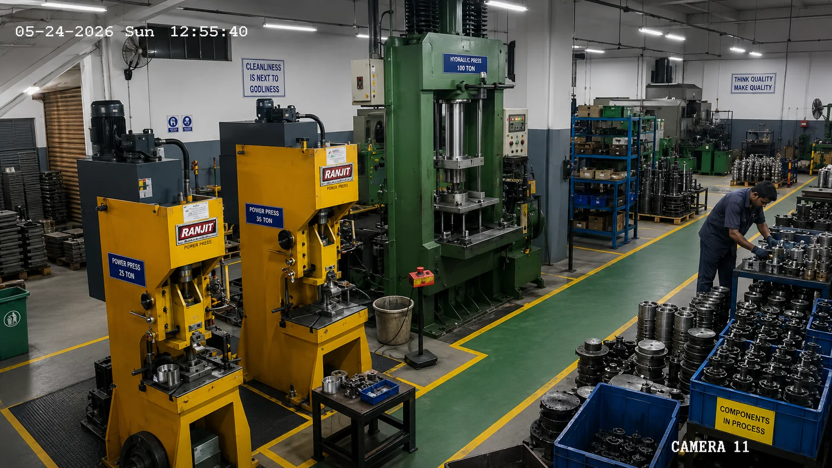 PARAS pressing section with hydraulic and power presses