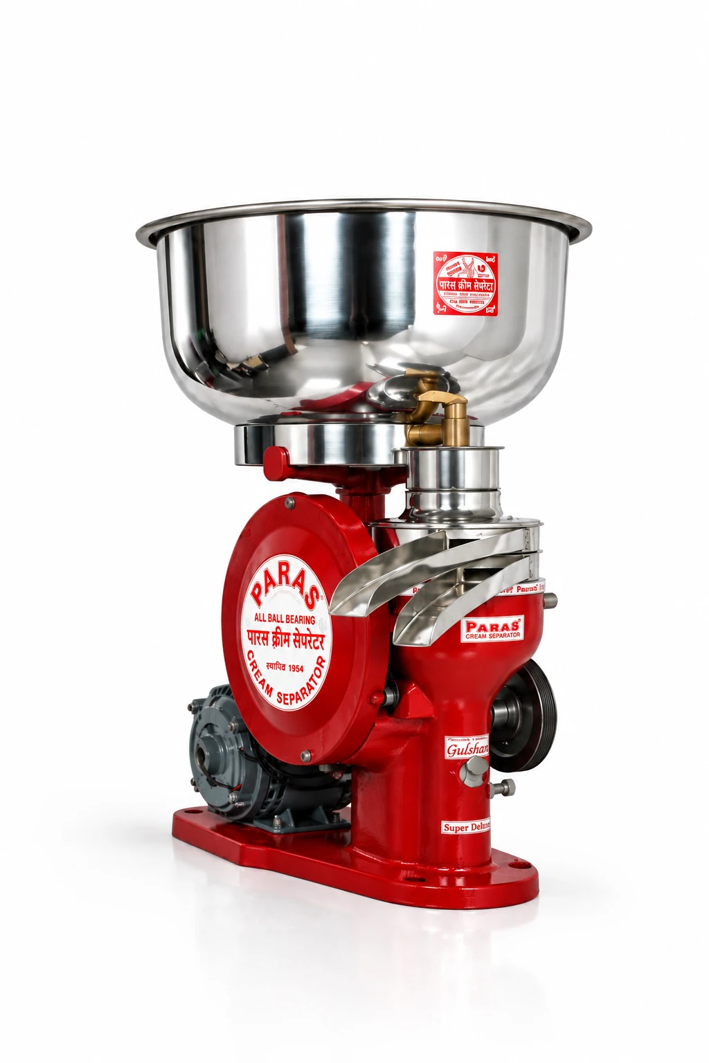 PARAS GR 107 manual and dual-drive cream separator, 450 LPH