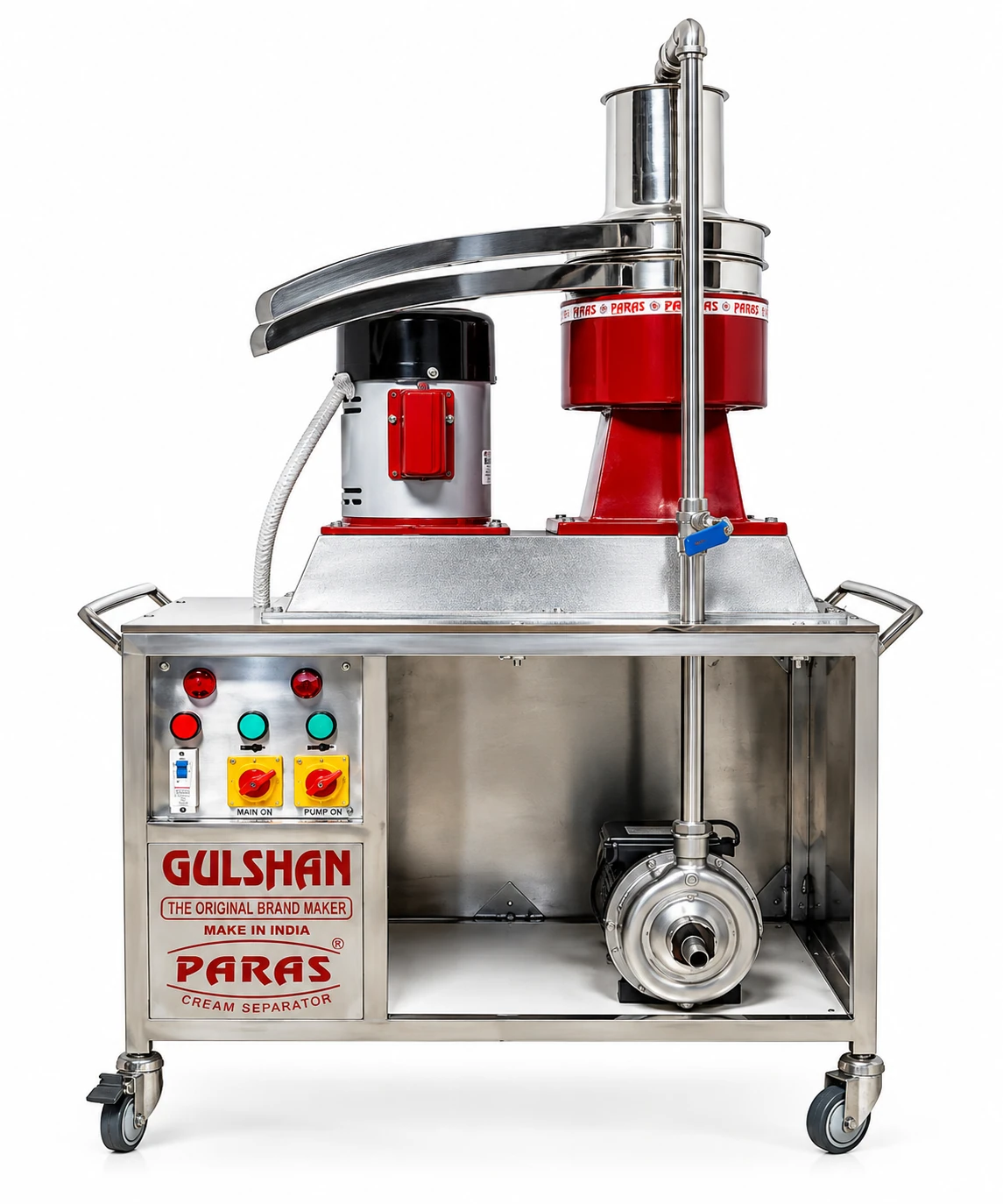 PARAS GR 109 AEP pump-fed cream separator, 800 LPH
